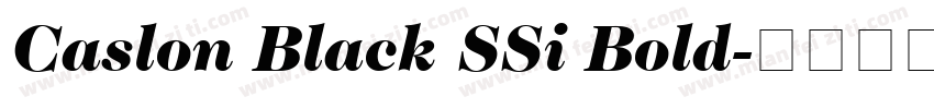 Caslon Black SSi Bold字体转换